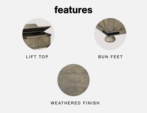 Aldwin - Cocktail Table With Storage - Square - Gray