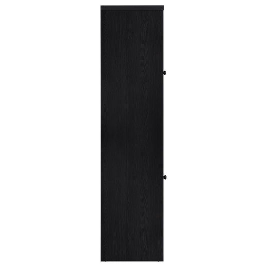 Denison - 67" 2-Door Media Tower Storage Cabinet - Black