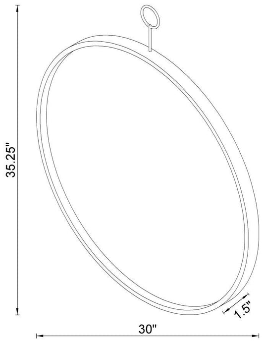 Gwyneth - Round Wall Mirror - Black Nickel