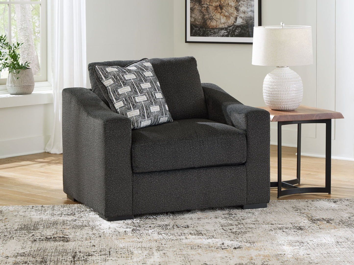 Wryenlynn - Chair And A Half - Fabric - Onyx