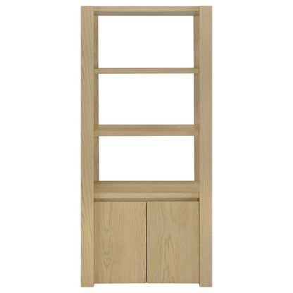 Laurelton - 3-Shelf Media Tower Tall Pier Cabinet - Light Oak