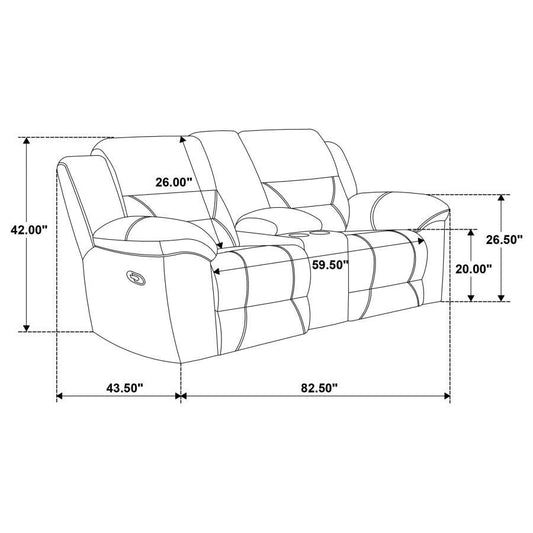 Gilson - Chenille Upholstered Reclining Loveseat - Gray