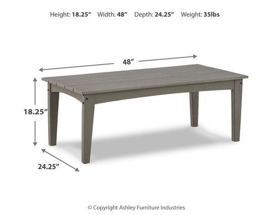 Visola - Rectangular Cocktail Table - Gray