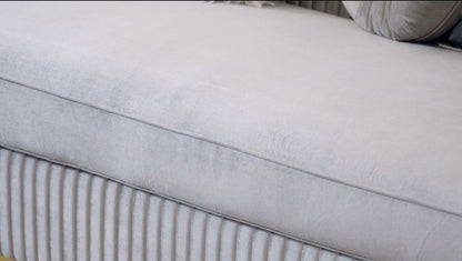 HD-7008 - Sofa - Gray / Gold