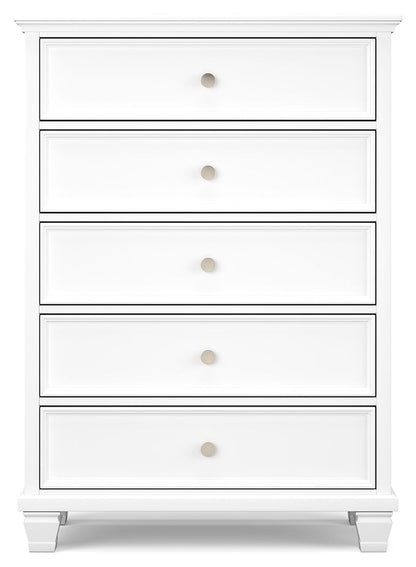 Fortman - Five Drawer Chest - White