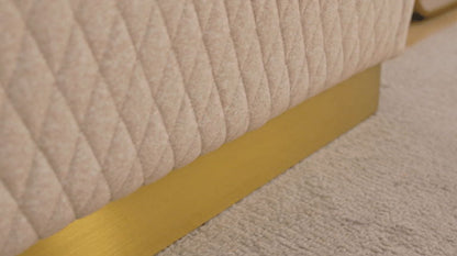 HD-3181 - Loveseat - Beige / Gold