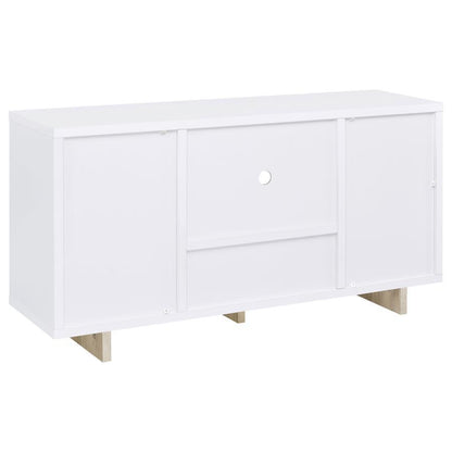 Dalton - 2 Door Storage Credenza - White And Distressed Pine