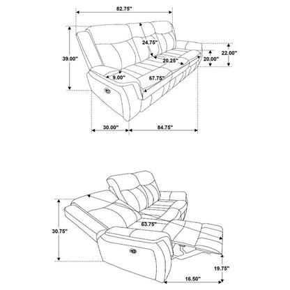 Lawrence - Upholstered Reclining Sofa Set