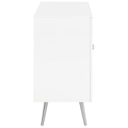 Nieta - 2 Door Engineered Wood Accent Cabinet - White High Gloss