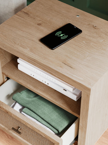 Cielden - One Drawer Night Stand - Two-Tone