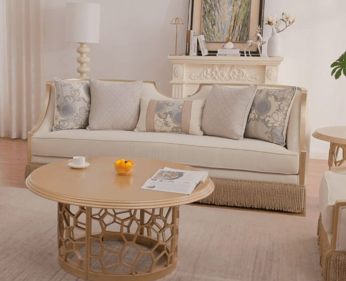 HD-6127 - Sofa - Beige / Gold