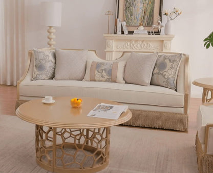 HD-6127 - Sofa - Beige / Gold