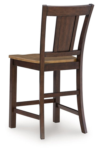 Rylandeen - Barstool (Set of 2) - Light Brown / Dark Brown