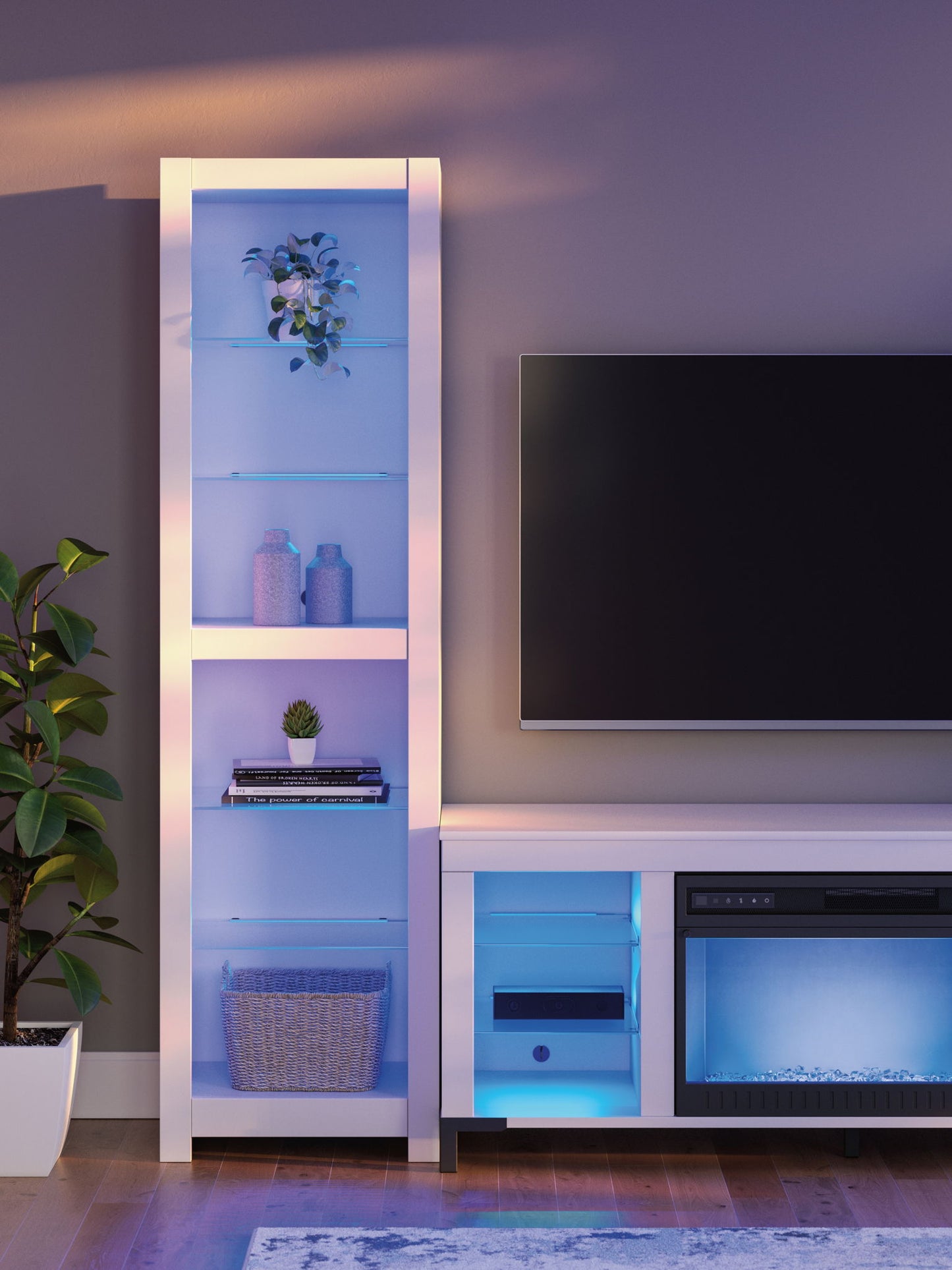 Brollevi - 3-Piece Entertainment Center - White