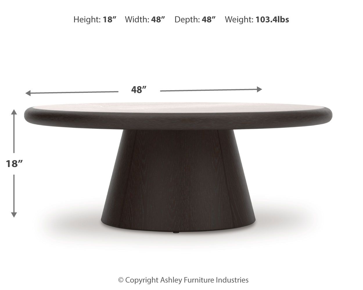 Bracken - Round Cocktail Table - French Black