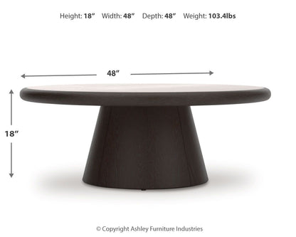 Bracken - Round Cocktail Table - French Black