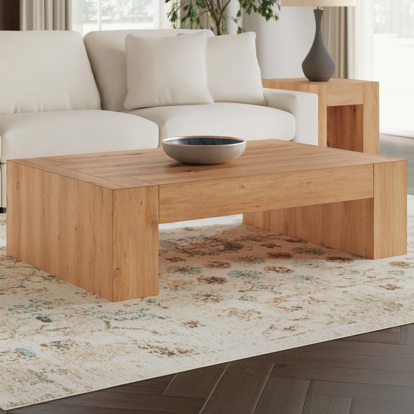 Bracken - Rectangular Cocktail Table - Light Brown