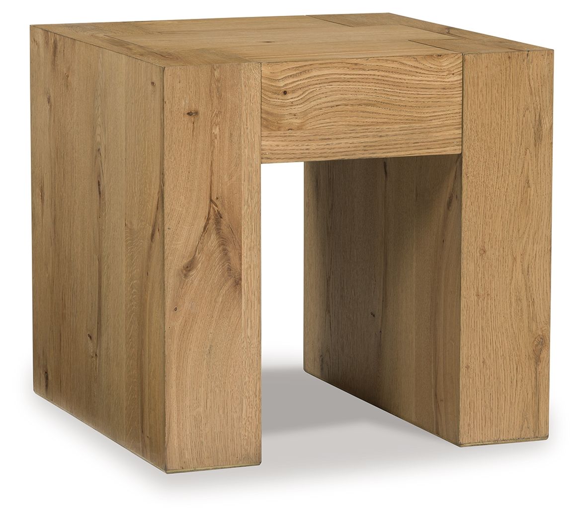 Bracken - Square End Table - Light Brown