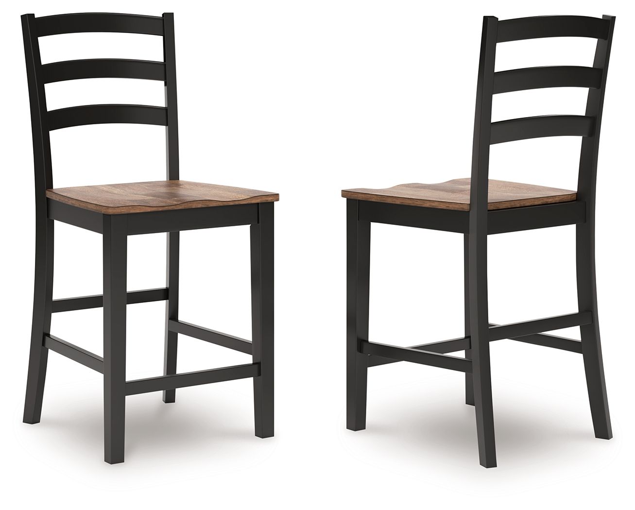 Wildenauer - Barstool (Set of 2) - Brown / Black