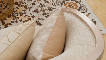 HD-7005 - Loveseat - Beige / Gold