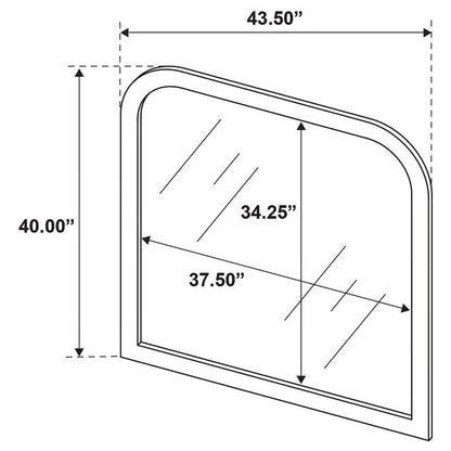 Sonya - Upholstered Bedroom Dresser Mirror - Ivory