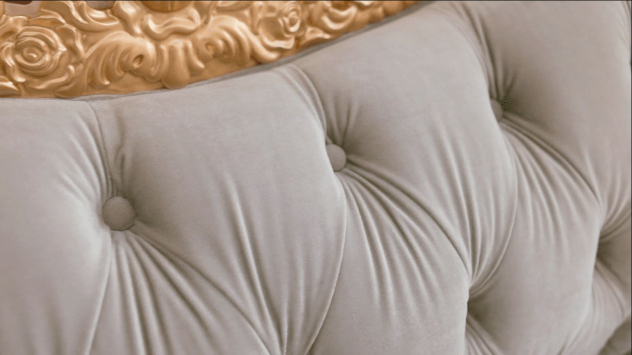 HD-9041 - Sofa - Gray / Gold