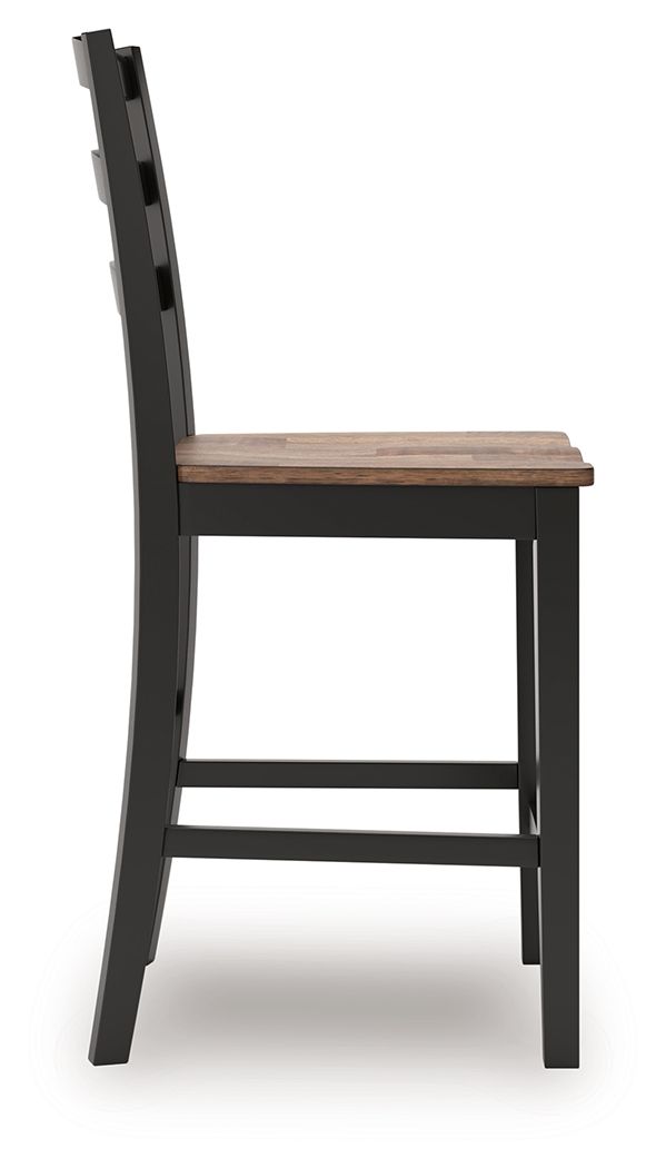 Wildenauer - Barstool (Set of 2) - Brown / Black
