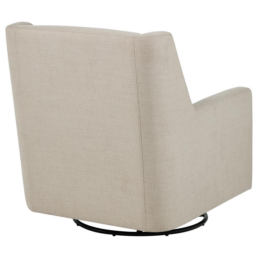 Sorrel - Fabric Upholstered Swivel Glider Arm Chair - Latte