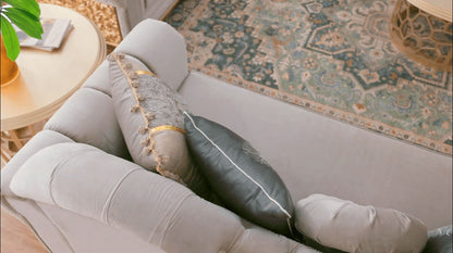 HD-9041 - Sofa - Gray / Gold