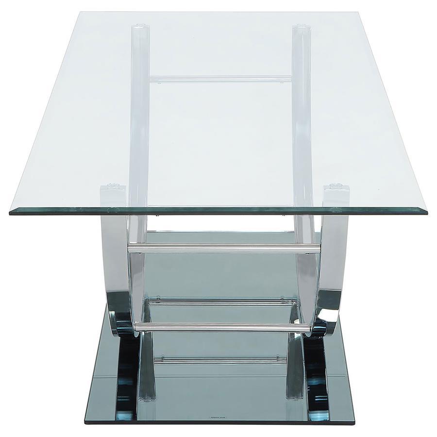 Danville - Rectangular U-Shaped Glass Top Table