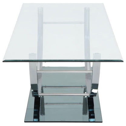 Danville - Rectangular U-Shaped Glass Top Table