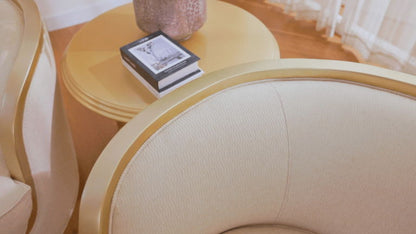 HD-7006 - Loveseat - Beige / Gold