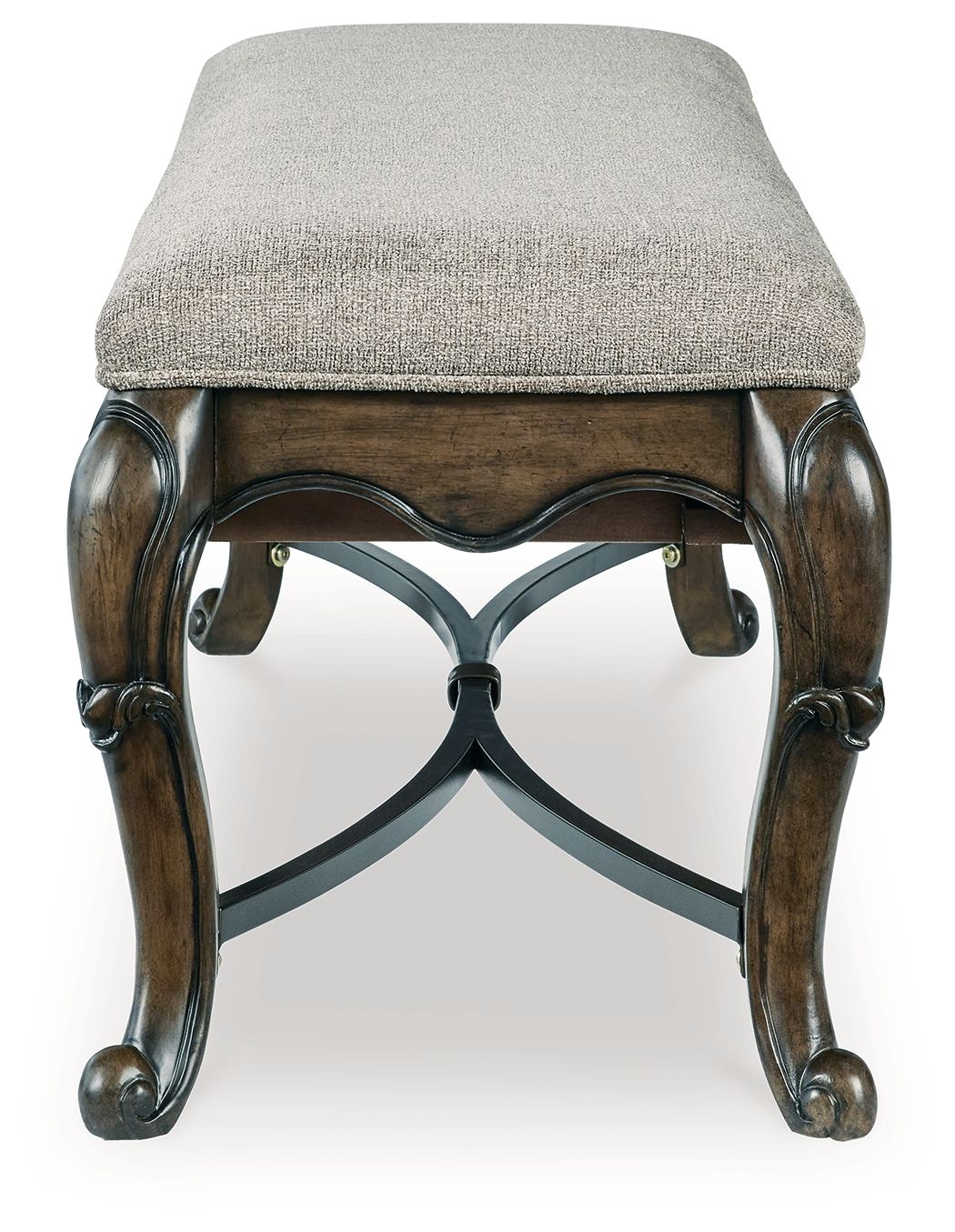 Maylee - 11 Pc. - Dining Extension Table, 4 Side Chairs, 2 Arm Chairs, Storage Bench, Buffet And Hutch - Dark Brown