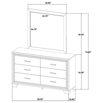 Wright - 6-Drawer Dresser Cabinet