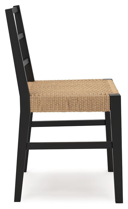 Isanti - Dining Room Side Chair (Set of 2) - Light Brown / Black