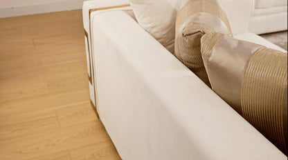 HD-2131 - Loveseat - White / Gold