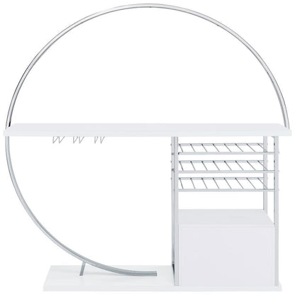 Risley - 2-Door Circular LED Home Bar With Wine Storage