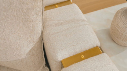 HD-3183 - Sofa - Beige / Gold