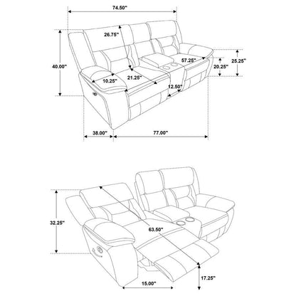 Greer - Upholstered Reclining Sofa Set