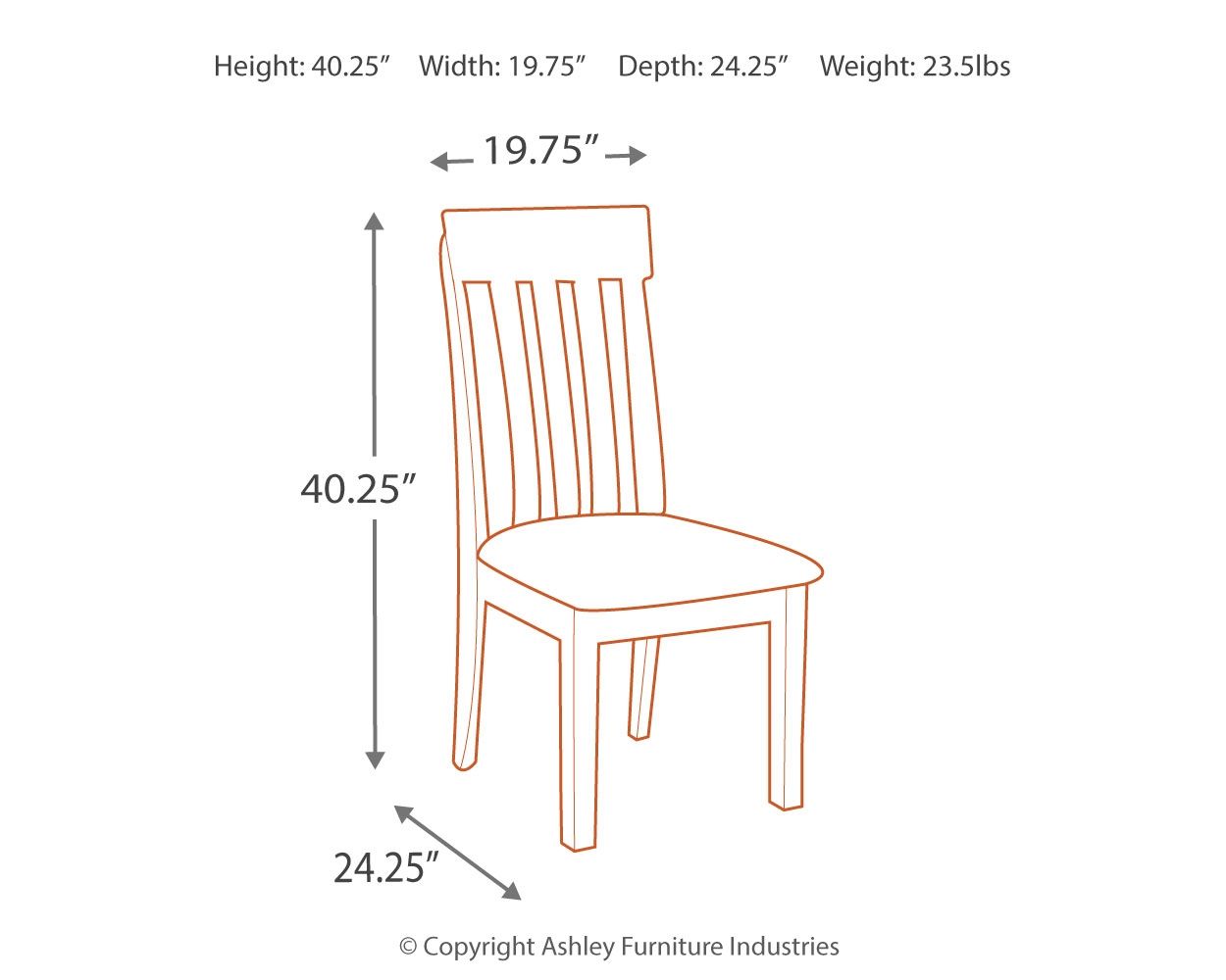 Haddigan - Dining UPH Side Chair (Set of 2) - Dark Brown