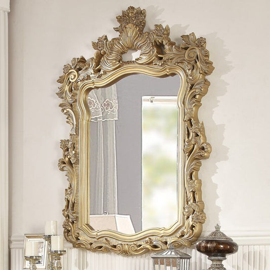HD-8016 - Console Mirror - Bright Gold