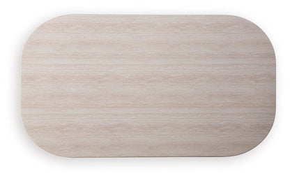 Dolan Creek - Rectangular Cocktail Table - Beige / Brown