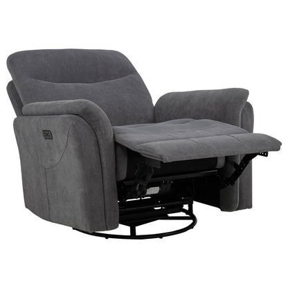 Adler - Upholstered Power Swivel Glider Recliner