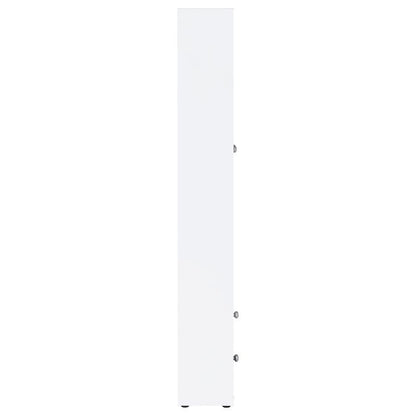 Hawthorne - 4-Shelf Glass Door Tall Cabinet With Drawers