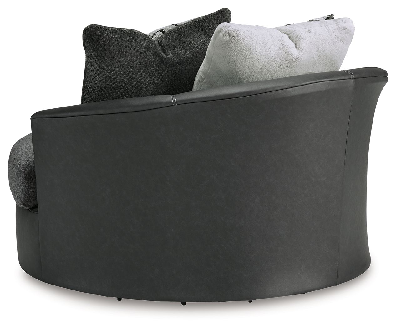 Brixley Pier - Oversized Swivel Accent Chair - Graphite