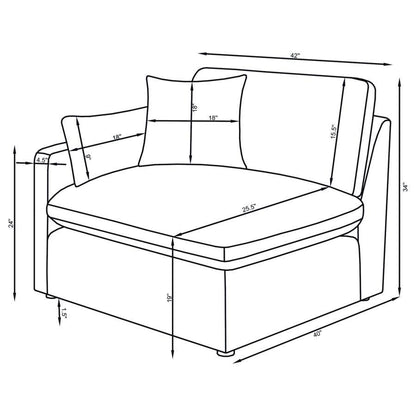 Hobson - Upholstered Modular Sectional Sofa With Ottoman