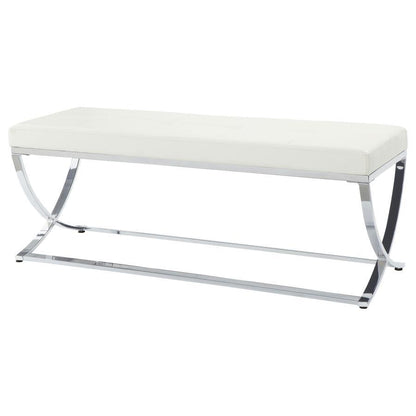 Walton - Leatherette Upholstered Tufted Accent Bench