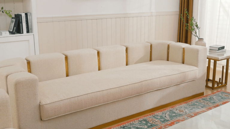 HD-3183 - Sofa - Beige / Gold