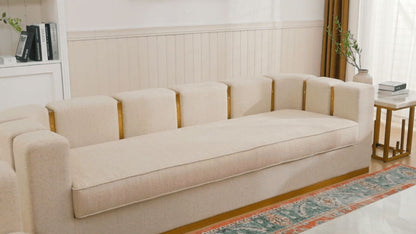 HD-3183 - Sofa - Beige / Gold