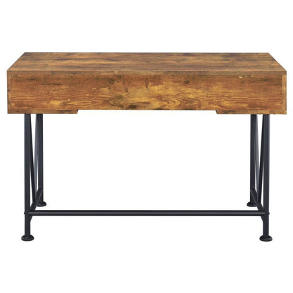 Analiese - 2 Piece Computer Desk Bookcase Set - Rustic Nutmeg